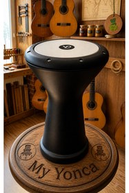 Resim Vatan Alüminyum Döküm Siyah Mat Boyalı Darbuka/Çömlek 5 Numara 