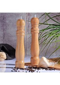 Resim Ahşap Öğütücü - Tuz Karabiber Öğütücüsü Büyük 25,5 Cm Tekli 