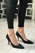 Resim trendytopuk Siyah Hakiki Deri Stiletto - Hazel 