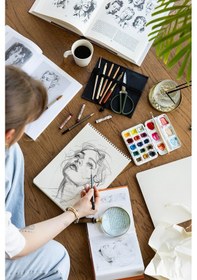 Resim A4 Kraft Kapak 60 Yaprak 140 Gr. Perforajlı Eskiz Defteri - Sketch Book Kraft 
