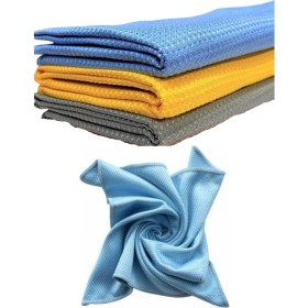 Resim Mediterian 3'lü Mikrofiber Temizlik Bezi Seti 50x40cm, Yumuşak ve Çok Amaçlı 