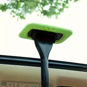 Resim Çok Fonksiyonlu Araba Cam Temizleme Fırçası - Silikon Ön Cam ve İç Cam Toz Alma Aleti ile Ergonomik Saplı, Elektriksiz Iz Bırakmayan Araç Cam Yüzeyleri için Manuel Toz Temizleyici | Dayanıklı Saplı, Araba Temizlik Aksesuarları 