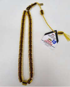 Resim Omari İmzalı Sertifikalı Alman Faturan Sıkma Kehribar Tesbih 9x12 Mm Teker Kesim 