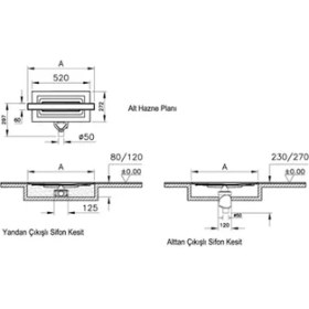 Resim Vitra 59980480000 Eco-Flow V-Flow Dk100 60 Cm Duş Kanalı,Mat Krom Yandan 