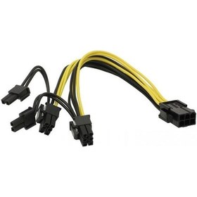Resim 30 cm 6 pin pci express dişi to 6+2 8 pin kablo 30 cm 6+2 power güç kablosu 