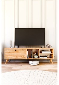 Resim Buka Tv Sehpası, Tv Standı, Televizyon Ünitesi Atlantik Çam 