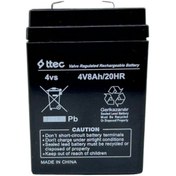 Resim Ttec 4v 8ah Bakımsız Kuru Işıldak Ve Terazi Aküsü 2025 Üretimi 