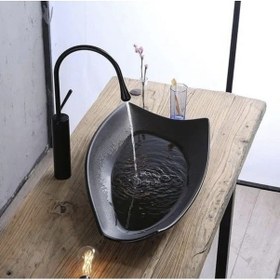 Resim İsaoğlu Yapı Lavabo Bataryası Siyah Çanak Lavabo Musluğu Drop Design Çanak Lavabo Uyumlu Siyah Batarya Siyah 