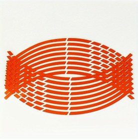 Resim Zhanglei001 Kırmızı Motosiklet Jant Reflektif Şerit Dekorasyon 