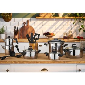 Resim Emsan Wedding 16 Parça Çelik Tencere Seti 