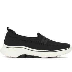 Resim Derimod Zero Kadın Siyah Kumaş Loafer - Siyah / 