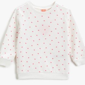 Resim Kız Bebek Puantiyeli Sweatshirt Pamuklu 