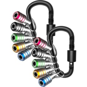 Resim VintageVo Bit Tutucu Anahtarlık, 10 Pcs 1/4 Hex Shank Dağırlık Matkak Bıt Keyajı Hızlı Değişim Tutu Tutucu Tutucu Vıda Vıdaktörü (Yurt Dışından) 