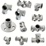 Resim 6 adet 1/2" Alüminyum Alaşımlı Galvanizli Çelik Boru Bağlantı Parçaları - Dış Mekan Kanopları, Araba Parkları ve Gölgelik Çerçeveleri için Paslanmaz Kelepçe Bağlantı Elemanları - Vidalar Dahil, Kaynak Gerektirmez 