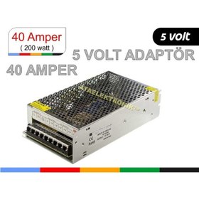 Resim Ata Elektronik KALIN KASA - 5 VOLT 40 AMPER KAYAN YAZI LED TABELA REKLAM PANOSU ADAPTÖRÜ 5V 40A 200W 