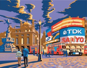 Resim Sayılarla Boyama Seti - Piccadilly Caddesi - 80x100 