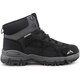 Resim Cool Alfa Siyah Kauçuk Taban Softshell Outdoor Erkek Çocuk Bot Siyah 