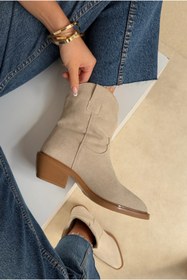 Resim Mupa Shoes Kadın Bot BEJ SÜET 