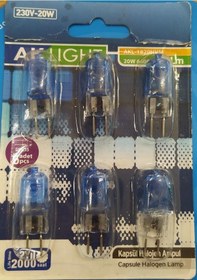 Resim Ak Lıght 20w Kapsül Halojen Ampul 6400k 6 Adet 
