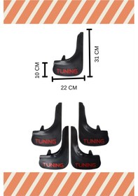 Resim Toyota Uyumlu Rav 4 Tüm Kasalar Tunıng Yazılı 4'Lü Tozluk Çamurluk Paçal 