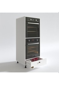 Resim Kenzlife fırın dolabı naime byz 145*60*56 mutfak çekmeceli ayaklı 