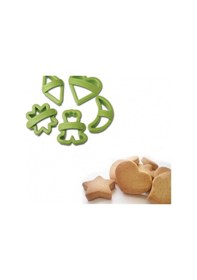 Resim Plastik Kurabiye Kalıbı 5 Farklı Hamur Şekillendirici Kalıplar Karışık 