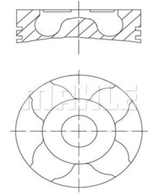 Resim Mahle 0400615 Piston Segman 0.60 (-0.20MM KİSA) 75 Mm (PEUGEOT: 206 1.6 DV6 COMMON 0628V1 (WK157666) 