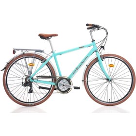Resim Bianchi Rubino Deluxe Gent 28 Jant 47cm (M) Kadro Şehir Bisikleti - Celeste / Parlak Kırmızı 