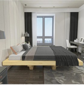 Resim Enjoy Life Doğal Ahşap Tek ve Çift Kişilik Yetişkin Karyola Yatak Naturel Ağaç 