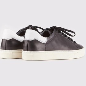 Resim Cabani Hakiki Deri Siyah Sneaker Bağcıklı Kadın Spor Ayakkabı Siyah 