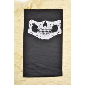 Resim Mykonsept Çok Amaçlı Baf Bandana Boyunluk Kuru Kafa Temalı 