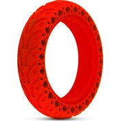 Resim Monyee Kırılmaz Amortisörlü Kauçuk Tekerlek - 8.5 İnç 21 Cm Katı Lastik, 5 Cm Genişlik, 600 G, Kırmızı 
