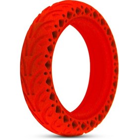 Resim Monyee Kırılmaz Amortisörlü Kauçuk Tekerlek - 8.5 İnç 21 Cm Katı Lastik, 5 Cm Genişlik, 600 G, Kırmızı 