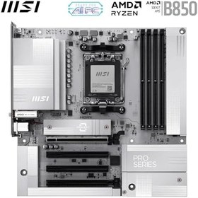 Resim MSI MB PRO B850M-A WIFI PZ AM5 DDR5 8200MHZ(OC) 4X PCI-E X16 HDMI DP 2X M.2 USB 10GBS 5G LAN WI-FI 7 MATX 