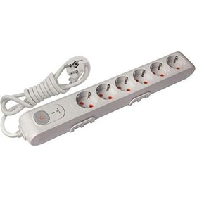 Resim Akım Ve Çocuk Korumalı Topraklı 6'lı Altılı Kablolu Grup Priz 1 