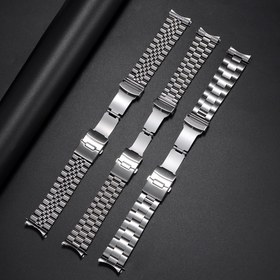 Resim 20mm 22mm Katı Paslanmaz Çelik Bant Skx007/009 SRPD63K1 Kavisli Uçlu Erkek Spor Kayışı Jubilee için Oyster 