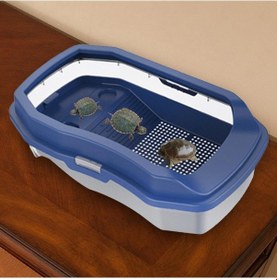 Resim Suntek Kaplumbağa Akvaryumu Kaplumbağa Teraryumu Platformlu 