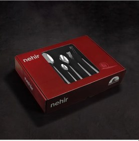 Resim Nehir Milano Sade 12 Kişilik 72 Parça Çatal Kaşık Bıçak Takımı Gri 