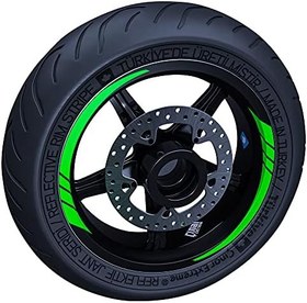 Resim Floresan Yeşil Moto GP İç Jant Şeridi Sticker 