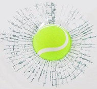 Resim Tenis Toplu 3 Boyutlu Kırık Cam Sticker 
