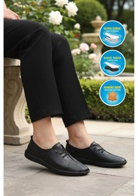 Resim Siyah Hakiki Deri Anatomik Kadın Casual Ayakkabı Premium 04034 Z Siyah 