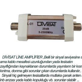 Resim Divisat 20 Db Line Amplifier Sinyal Yükseltici 