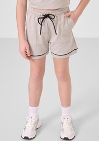 Resim TOMMY LIFE Pamuklu Yumuşak Dokulu Standart Fit Basic Kız Çocuk Şort Takım, T17KG-75183 