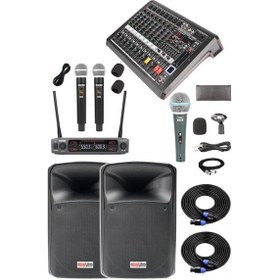 Resim Midex Extreme Paket-1 Mixer Hoparlör Mikrofon Full Ses Sistemi Seti 