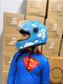 Resim MOTORİDERS Çocuk Kaskı Mavi 