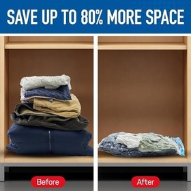 Resim Orret Home Vakumlu Hurç,Vakum Poşeti,Hurç,Vakumlu Organizer,Yastık,Yorgan,Kazak İçin Vakumlanabilir Hurç,Yerden Tasarruf İçin Vakumlu Poşet (2, 55X90) 