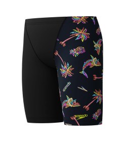 Resim Speedo Printed V-cut Jammer Erkek Çocuk Yüzücü Mayosu Siyah 