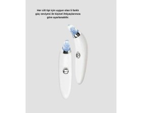 Resim Epilons Vakumlu Siyah Nokta Temizleme Cihazı – 5 Kademe Güç ve 4 Başlıklı Derin Cilt Bakımı 