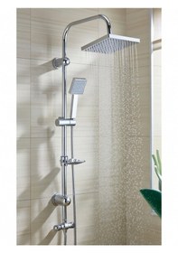 Resim Robot Duş Seti Tepe Yağmurlama Duş Takımı Sürgülü Robot Krom 