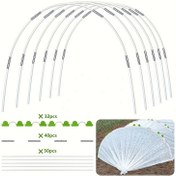 Resim DIY için Seracılık Çemberleri 109.22cm veya Daha Geniş Bitki Tüneli, Paslanmaz Fiberglas Destek Çemberi Bahçe Kumaşı için, DIY Bitki Destek Bahçe Kazıkları, Bahçe Malzemeleri 